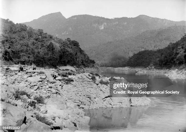 River Scene ', This image was taken circa 1890-99, Myanmar, 1890.