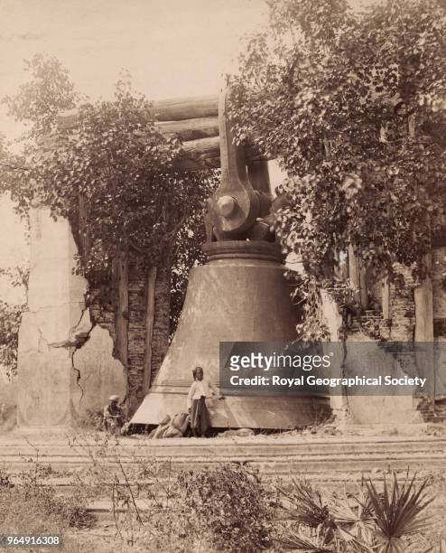 Bell at Mingun Pagoda, weight 103 tons, Myanmar, 1880.