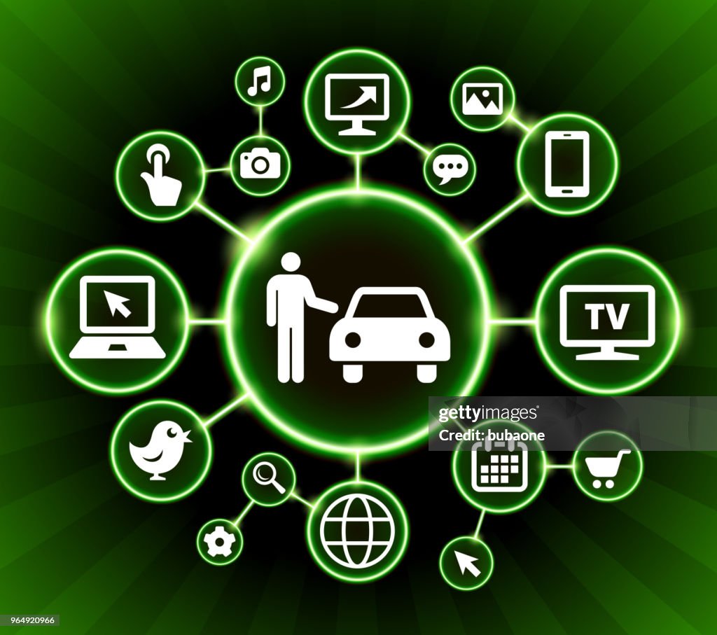 Car Dealer Internet Communication Technology Dark Buttons Background