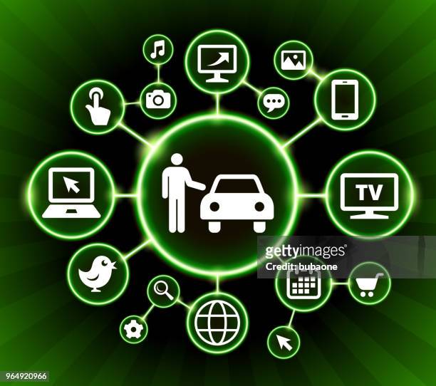 汽車轉銷商互聯網通信技術深色按鈕背景 - car salesperson 幅插畫檔、美工圖案、卡通及圖標