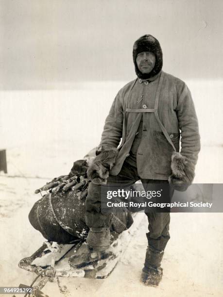 Captain Scott, Antarctica, 13th April 1911. British Antarctic Expedition 1910-1913.
