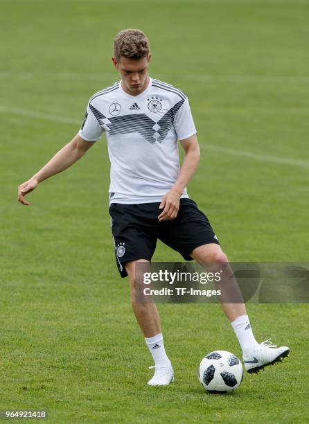 Matthias Ginter of Germany controls the ball during the Southern Tyrol Training Camp day two on May 24, 2018 in Bolzano, Italy.