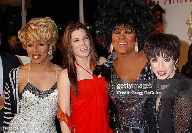 Sandra Bullock with female impersonators