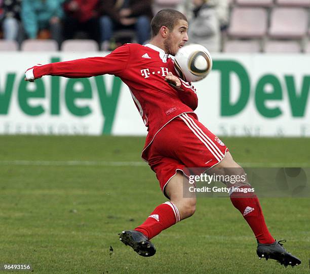 Deniz Yilmaz of FC Bayern II during the 3.Liga match between SpVgg Unterhaching and Bayern Muenchen II at the Generali Sportpark on January 24, 2010...