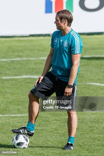 Assistant coach Thomas Schneider of Germany looks on during the Southern Tyrol Training Camp day three on May 25, 2018 in Eppan, Italy.