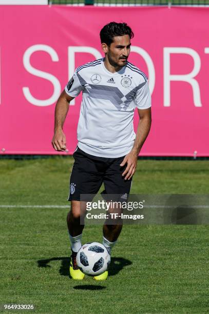 Ilkay Guendogan of Germany controls the ball during the Southern Tyrol Training Camp day three on May 25, 2018 in Eppan, Italy.