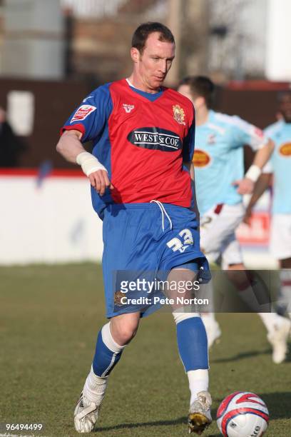 Peter Gain of Dagenham & Redbridge in action during the Coca Cola League Two Match between Dagenham & Redbridge and Northampton Town at the London...