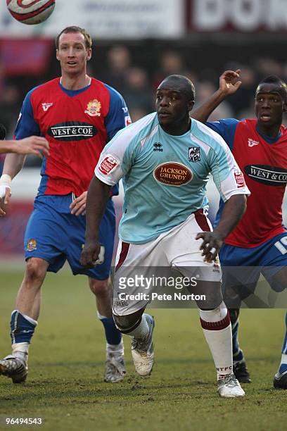 Adebayo Akinfenwa of Northampton Town in action during the Coca Cola League Two Match between Dagenham & Redbridge and Northampton Town at the London...