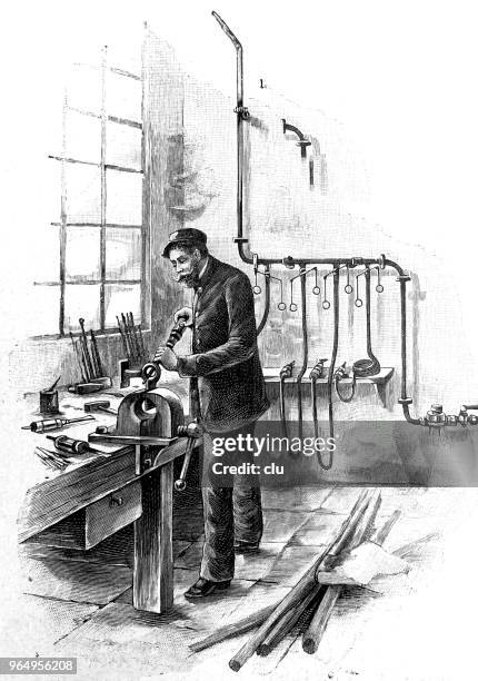 machines operated with compressed air - compressed air stock illustrations