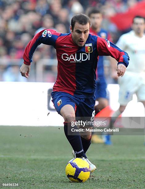 Rodrigo Palacio of Genoa CFC in action during the Serie A match between Genoa CFC and AC Chievo Verona at Stadio Luigi Ferraris on February 7, 2010...