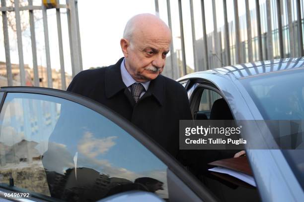 Mario Mori walks out after a session of his trial at the Palermo Bunker Hall on February 8, 2010 in Palermo, Italy. During his deposition, Massimo...