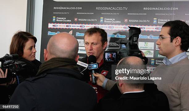 New Reggina Calcio coach Roberto Breda attends a press conference at Sports Center Sant'Agata on February 8, 2010 in Reggio Calabria, Italy.