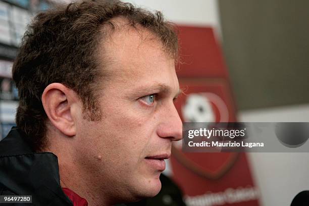 New Reggina Calcio coach Roberto Breda attends a press conference at Sports Center Sant'Agata on February 8, 2010 in Reggio Calabria, Italy.