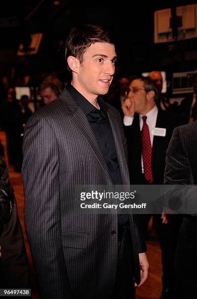 Actor Bryan Greenberg rings the opening bell at the New York Stock Exchange on February 8, 2010 in New York City.