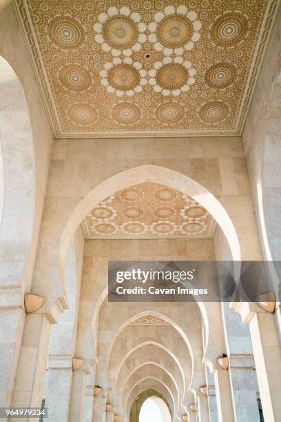 interior of mosque hassan ii - mosque hassan ii stock pictures, royalty-free photos & images