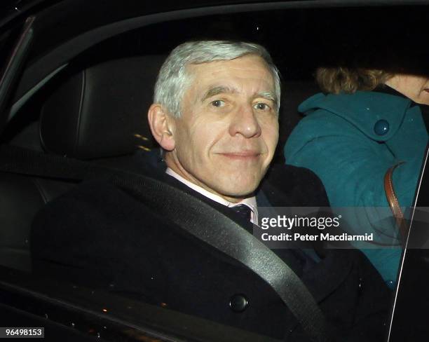 Justice Secretary Jack Straw leaves the Iraq Inquiry on February 8, 2010 in London, England. Mr Straw was Secretary of State for Foreign and...