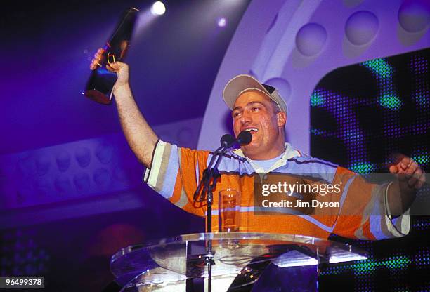 Danny Tenaglia accepts the Lifetime Achievement Award at the 2001 Dancestar Awards at Alexandra Palace on June 6, 2001 in London, England.