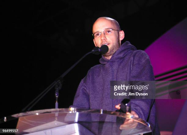 Moby accepts an award at the 2000 Dancestar Awards at Alexandra Palace on June 1, 2000 in London, England.