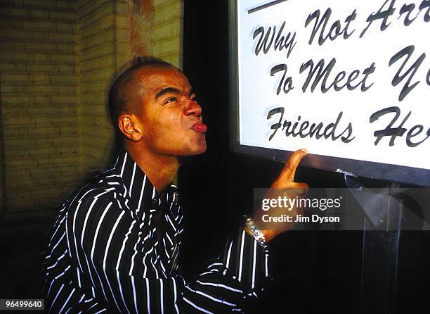 Erick Morillo poses backstage during the 2001 Dancestar Awards at Alexandra Palace on June 6, 2001 in London, England.