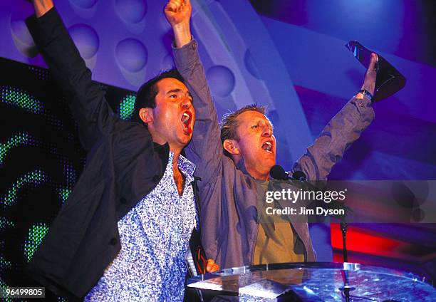 Phats and Small accept an award at the 2001 Dancestar Awards at Alexandra Palace on June 6, 2001 in London, England.