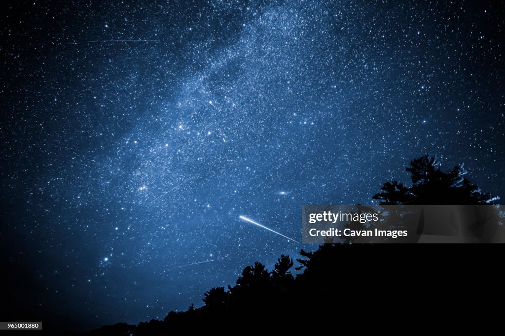 Low angle view of star field at night