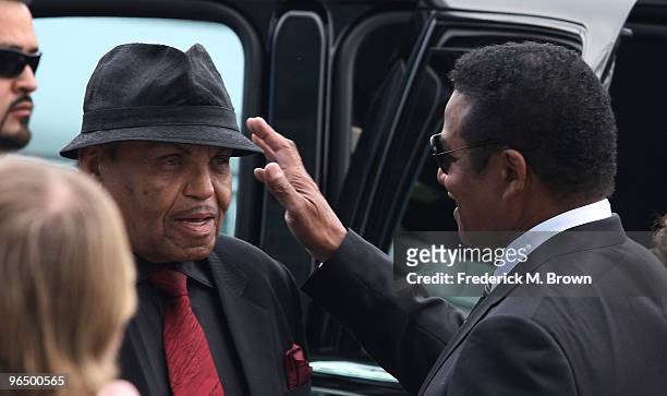 Joe Jackson and Jackie Jackson arrive for the arraignment of Dr. Conrad Murray at the Airport Los Angeles Courthouse on February 8, 2010 in Los...
