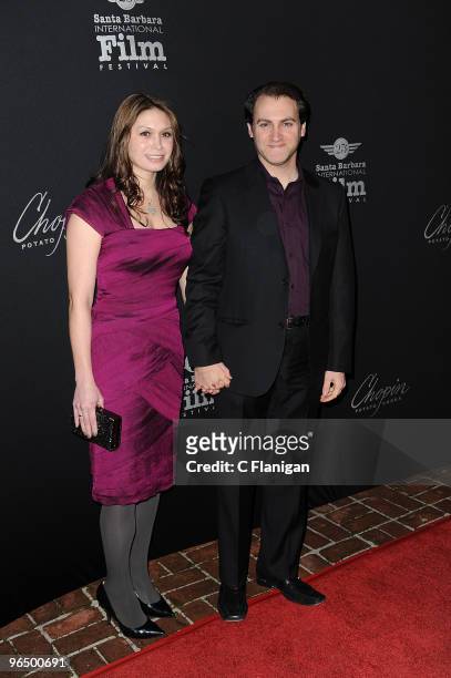 Actor Michael Stuhlbarg and Guest attend the 2010 Virtuoso Awards presented by Chopin Vodka during the 25th Annual Santa Barbara International Film...
