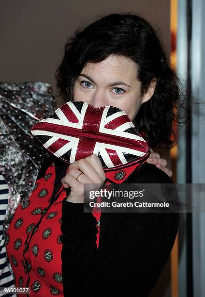 Jasmine Guinness attends the opening of Lulu Guinness' first temporary shop - 'Kissed by Lulu Guinness' on February 8, 2010 in London, England. A...