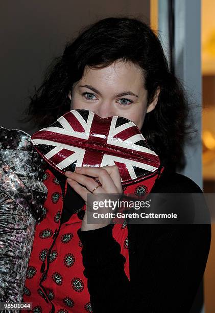 Jasmine Guinness attends the opening of Lulu Guinness' first temporary shop - 'Kissed by Lulu Guinness' on February 8, 2010 in London, England. A...