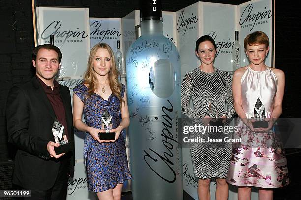 Actors Michael Stuhlbarg, Saoirse Ronan, Emily Blunt and Carey Mulligan attend the 2010 Virtuoso Awards presented by Chopin Vodka during the 25th...