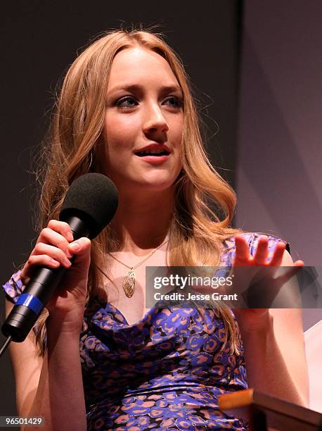 Actress Saoirse Ronan attends the 2010 Virtuoso Awards presented by Chopin Vodka during the 25th Annual Santa Barbara International Film Festival on...