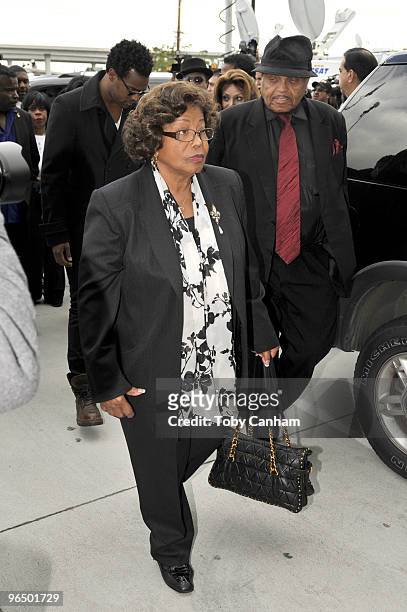 Katherine Jackson and Joe Jackson , mother and father of Michael Jackson, arrive at the Airport Courthouse for the arraingment of Dr. Conrad Murray...