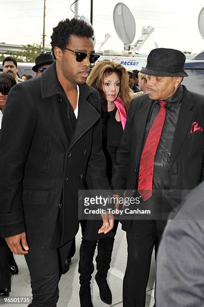 LaToya Jackson and Joe Jackson , sister and father of Michael Jackson, arrive at the Airport Courthouse for the arraingment of Dr. Conrad Murray on...