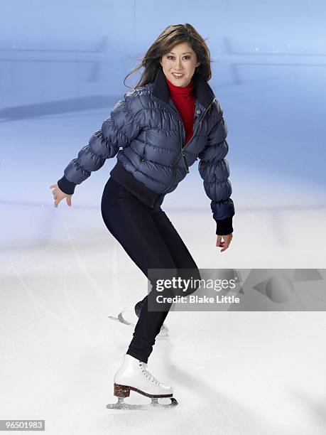 Olympic medalist and former professional figure skater Kristi Yamaguchi poses for a portrait session in Oakland, CA for USA Weekend.