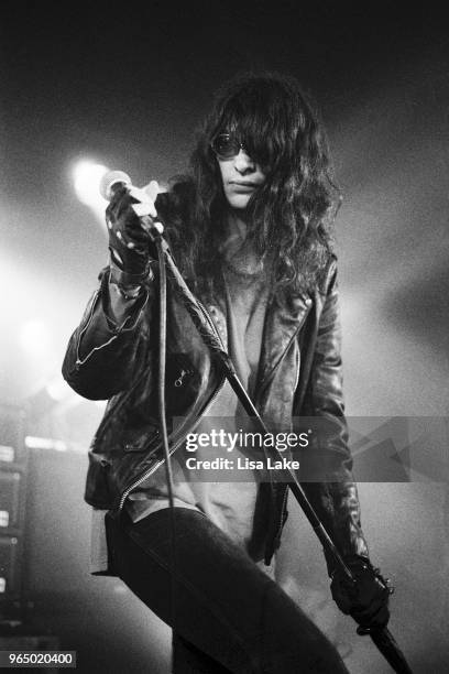 Joey Ramone performs on April 15 in Allentown, Pennsylvania.