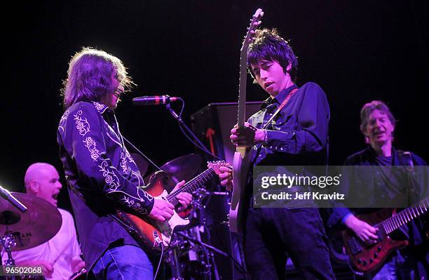 Phil Lesh & Friends perform on stage during Bonnaroo 2008 on June 14, 2008 in Manchester, Tennessee.