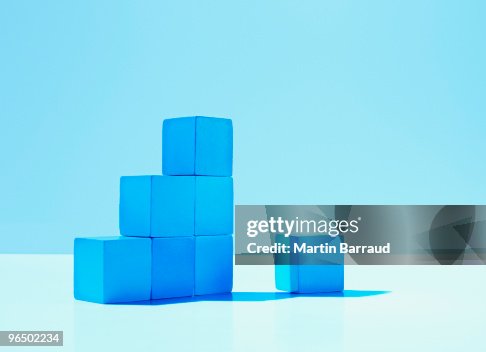 Stack Blue Corner Stack Of Blue Blocks High-Res Stock Photo - Getty Images
