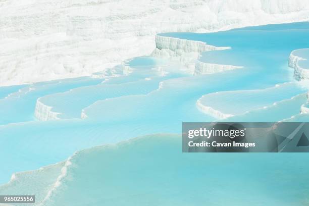scenic view of travertine pool - pamukkale stock pictures, royalty-free photos & images
