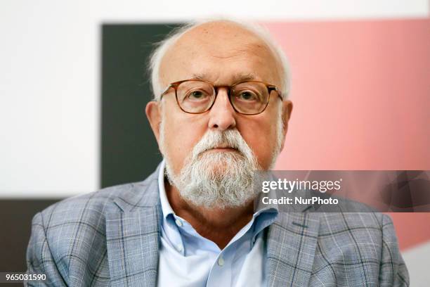 Music composer Krzysztof Penderecki during the opening press conference of the annual Film Music Festival in Krakow, Poland. 30 May, 2018.