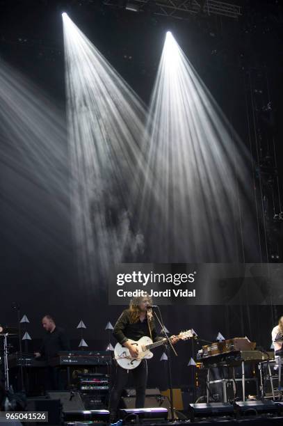 Robbie Bennett of The War on Drugs performs on stage during Primavera Sound Festival Day 2 at Parc del Forum on May 31, 2018 in Barcelona, Spain.