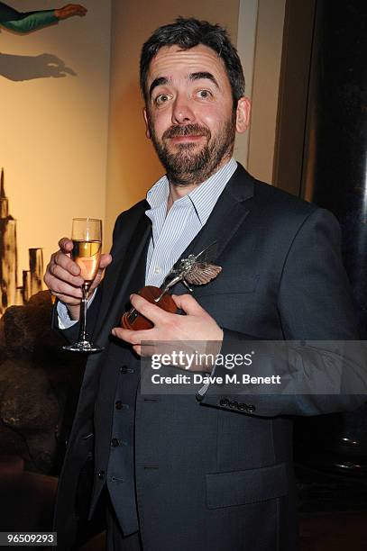 Simon Blackwell with the Best Screenplay Award for 'In The Loop' attends the London Evening Standard British Film Awards 2010, at The London Film...