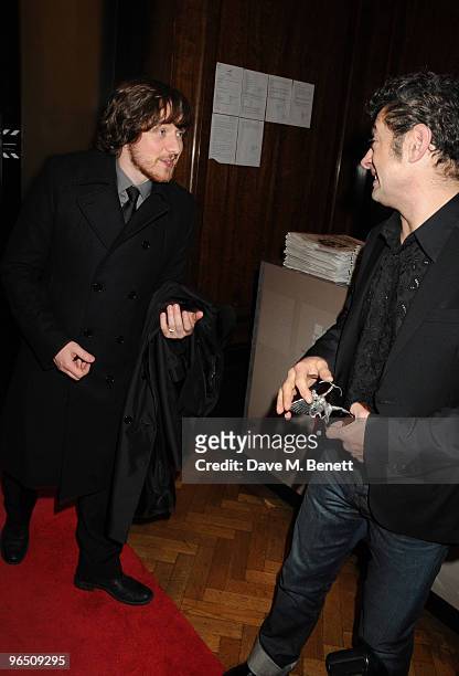 James McAvoy and Andy Serkis attend the London Evening Standard British Film Awards 2010, at The London Film Museum on February 8, 2010 in London,...