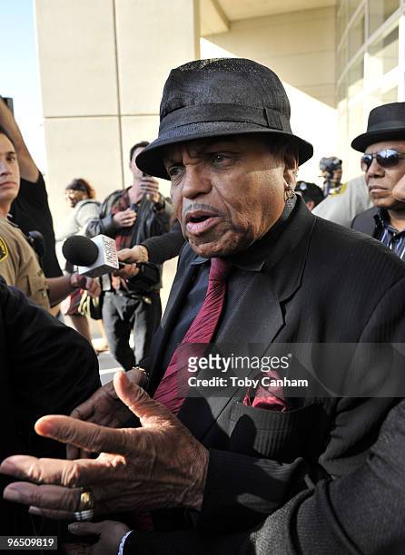 Joe Jackson leaves the Airport Courthouse after the arraingment of Dr Conrad Murray on February 8, 2010 in Los Angeles, California.