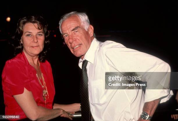 Lee Marvin and wife Pam Marvin circa 1980 in New York City. News Photo -  Getty Images