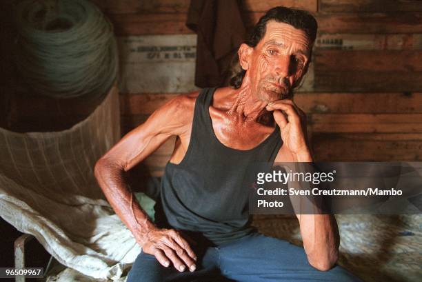 Cuban fisherman Hisidro poses for a photo in the little fishermen village Cojimar, on June 13 in Havana, Cuba. The American writer and journalist...