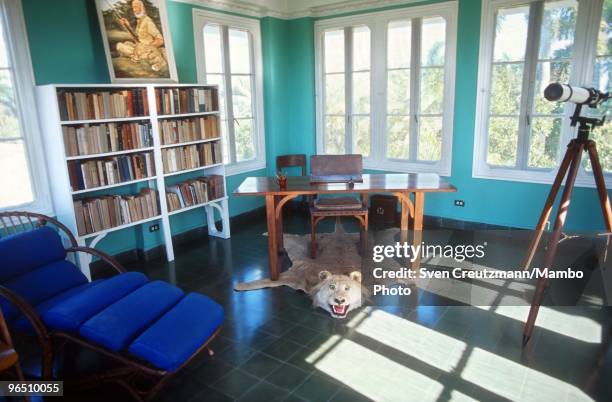 The office of Ernest Hemingway, located in a tower near his house at the Finca Vigia, on September 25,2009 in Havana, Cuba. The Hemingway´s Finca...