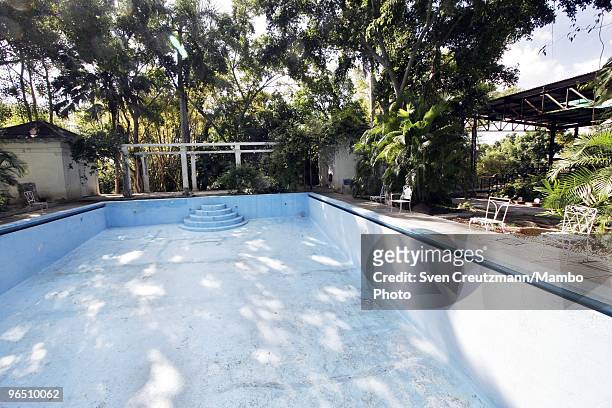The empty pool next to Ernest Hemingway�s house at the Finca Vigia, on January 6, 2007 in Havana, Cuba. The Hemingway Finca Vigia, now turned into a...