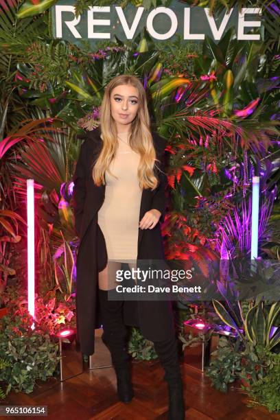 Anastasia Kingsnorth attends the REVOLVE 'LA Party In London' hosted by Winnie Harlow at Hotel Cafe Royal on May 31, 2018 in London, England.