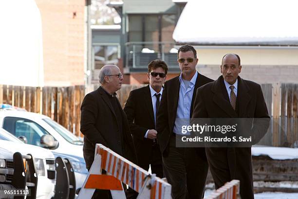 Actor Charlie Sheen walks to a Court appearance on February 8, 2010 in Aspen, Colorado. Sheen appeared in court to face allegations of domestic...