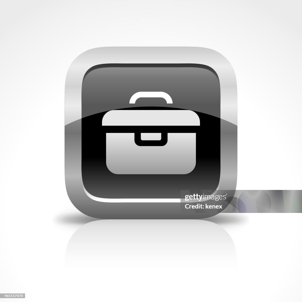 Glänzende Schaltfläche Toolboxsymbol